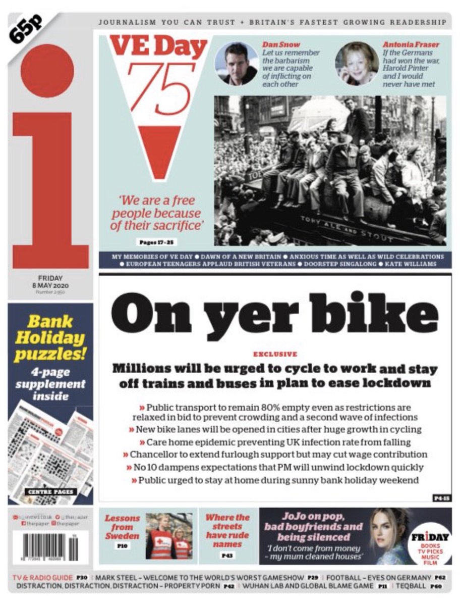 jen_keesmaat's tweet image. "Millions are being urged to cycle to work." This is a global phenomena as places ease out of lockdown. Will Canadian cities step up and get the 'instant' cycling infrastructure that is needed in place, quickly? HT @citycyclists
