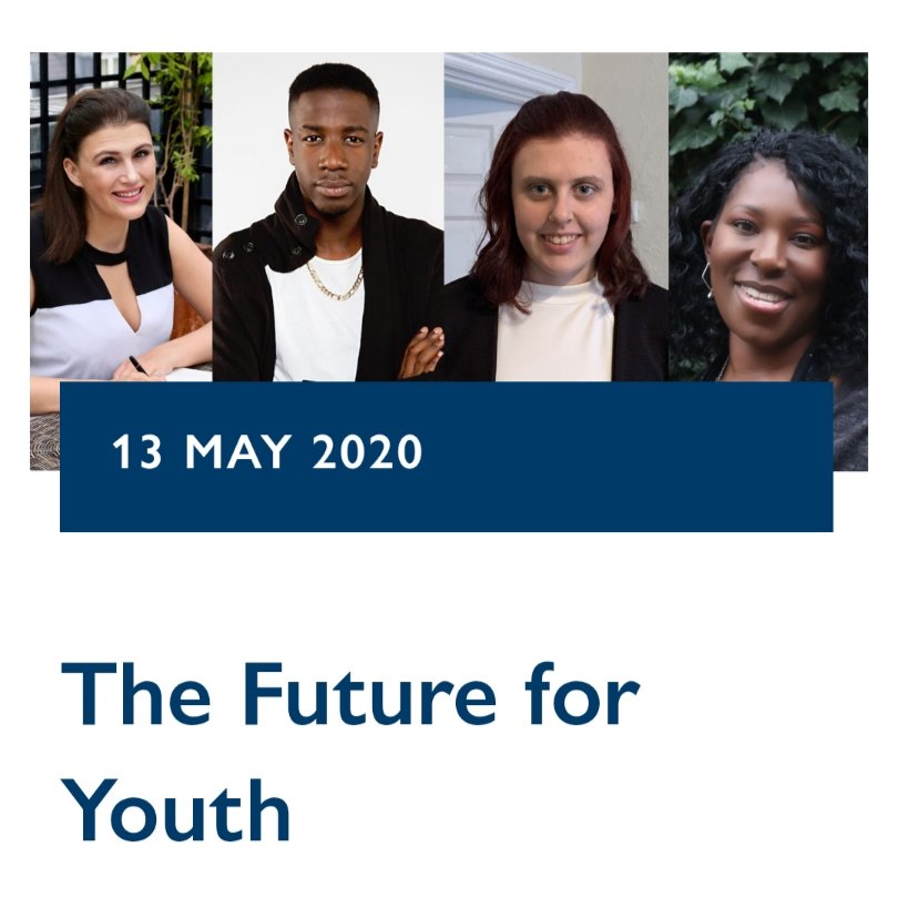 UKYouth's tweet image. Join our CEO @Ndidi1st on the 13th May for a conversation on the Future For Youth with @uk_aspen. She'll be chatting to @ellarobertson  @JermainJackman @ty_goddard and Liv @WiganYouthZone about the impact of #COVID19 on young people #StandWithYouth bit.ly/3chOpGy