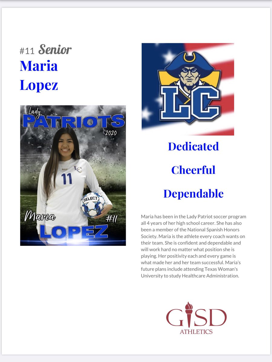 SENIOR SHOUTOUT to this awesome lady!! #WeAreLC #OurSeniors 😍💞💙💛⚽️