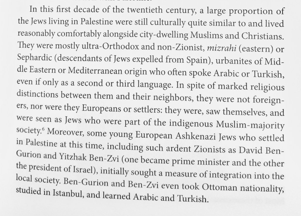 "In spite of marked religious distinctions between them and their neighbours, [Mizrahi or Sephardic Jews] were not foreigners, nor were they Europeans or settlers: they were, saw themselves, and were seen as Jews who were part of the indigenous Muslim-majority society"