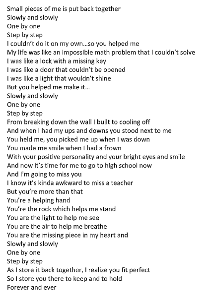 MsVega06's tweet photo. A4: The most amazing note I've ever received from a student came in the form of a poem during my third year as a social worker. #d100chat https://t.co/XCoaSw9p9x