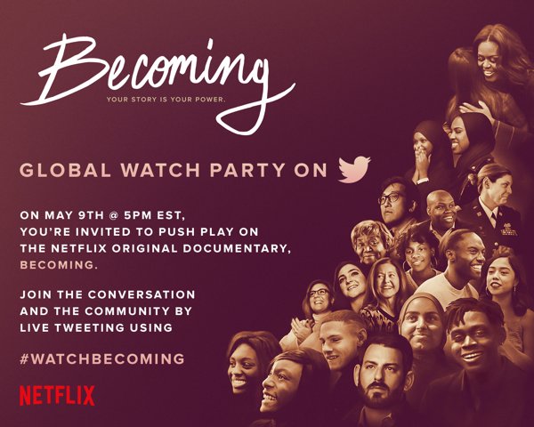 Participate in a watch party with us Saturday at 5:00 pm EST. #watchbecoming #becomingWhitneyYoungHS #becomingnetflix