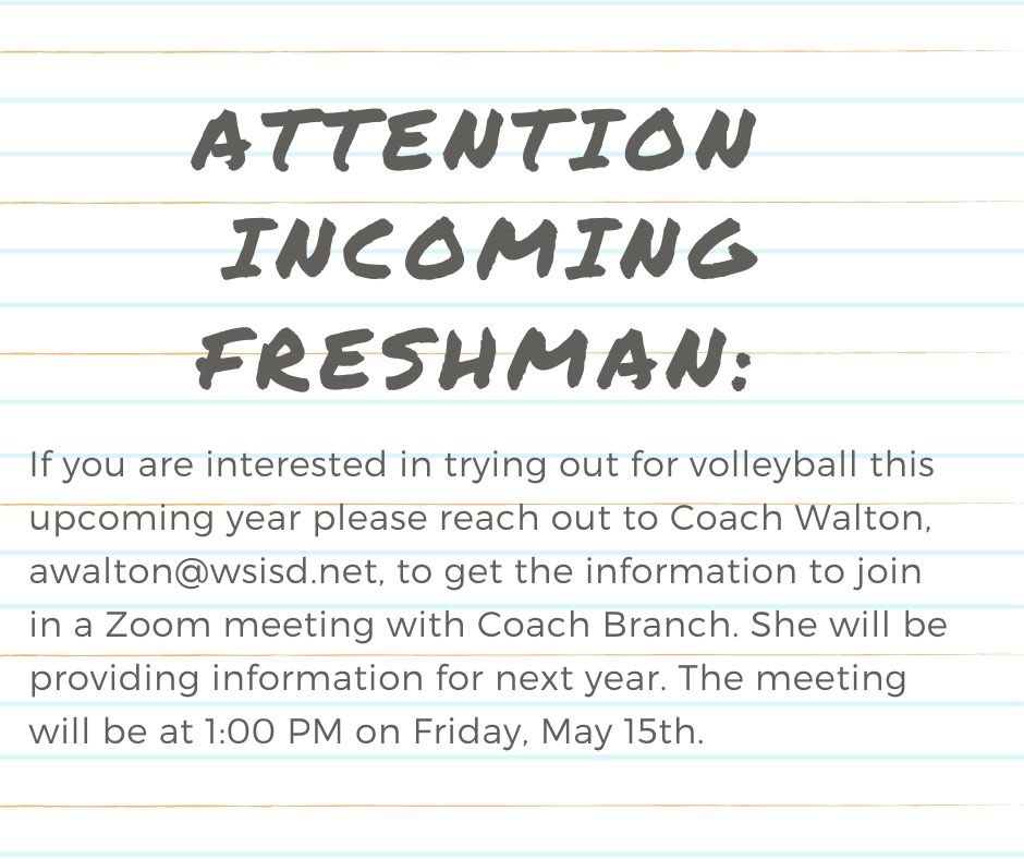 Incoming freshman girls interested in volleyball, please read!!!💙🐻🏐