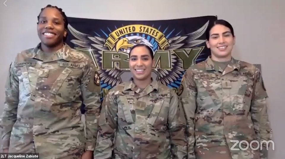 DrMCB2's tweet photo. Congratulations to @KyStateU’s newly commissioned Thorobred Officers - 2LT Vinsetta L. Covington, 2LT Paola Flores, and 2LT Jacquelin Zubiate. @USArmy @ArmyROTC #WeAreThoro #Bred2Win #KSUForward https://t.co/5j8I7mL40d