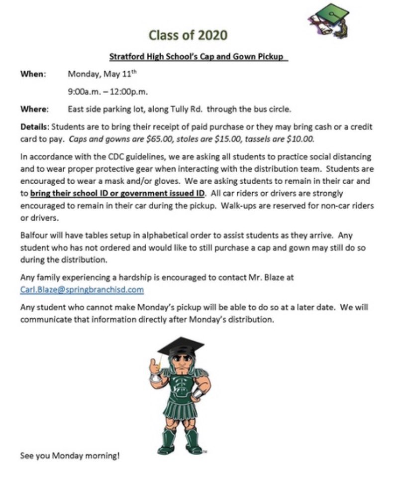Hey Seniors! Here is Cap and Gown info!