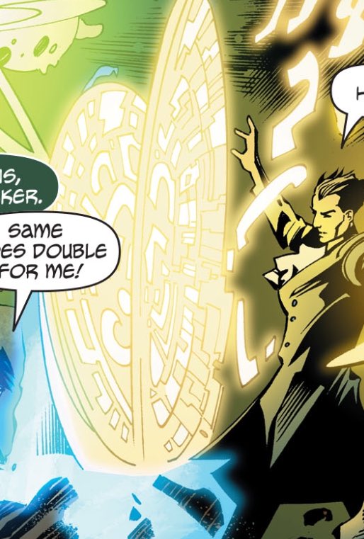 As the earthly fist nears him, Sebastian has ample time to utilize semantic magic. Swinging his arm to the side he would say “CIGAM DLEIHS DNA TCELFER”

A shield was quickly conjured from the ether and intercepts the earthly attack before redirecting back to Felix! #HouseOfFelix