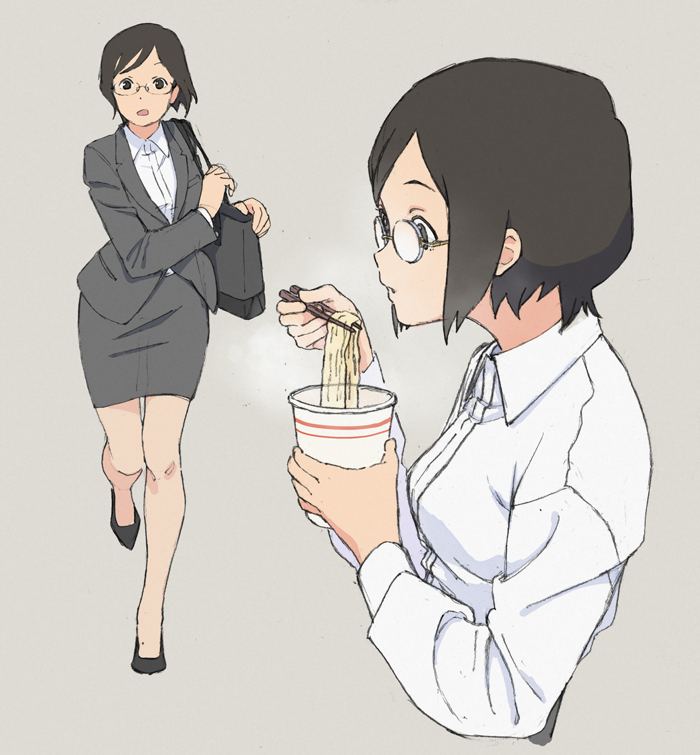 「#人類は眼鏡を欲している
色んなタグがあるんですね～
4枚目だけ結構古い? 」|ともけーのイラスト