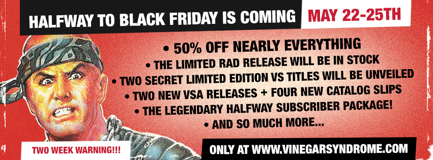 VinegarSyndrome's tweet image. Be sure to share, like and/or reply to this post for a chance to win! One lucky winner will receive a SPOOKIES slip signed by the cast &amp;amp; crew! Others get a $25 coupon to our upcoming Halfway to Black Friday sale. Read full announcement here: cm.pn/5jof