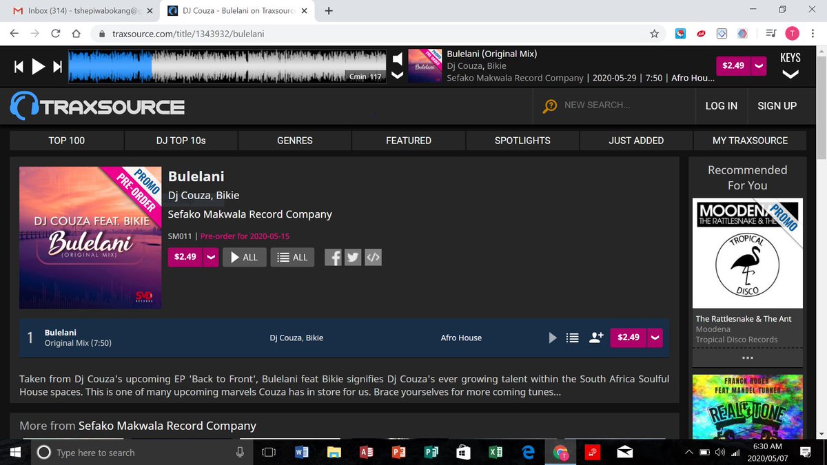 SM_Rec's tweet image. Keeping you warm this Winter | Dj Couza feat Bikie - Bulelani | Taken from Dj Couza's upcoming EP #Back2Front | Pre-Order your Copy today