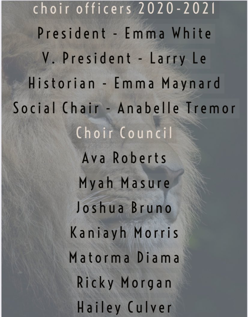 We had an error on the last one! Congratulate your friends! Next year will have some incredible leadership!
