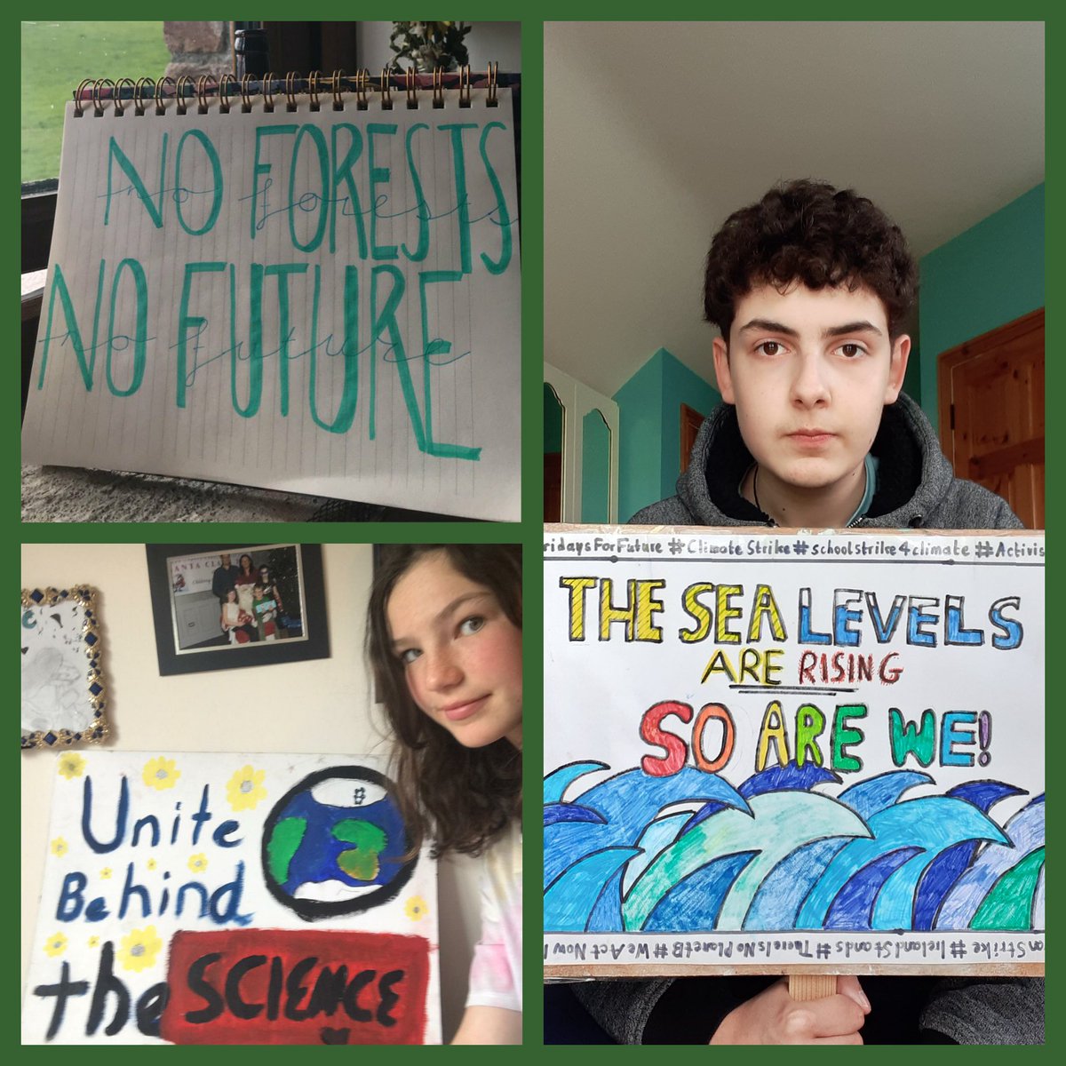 FFFCavan's tweet photo. Week 6 - We can not go out and strike because of COVID-19 - so we joined the #climatestrikeonline. You can join by using that hashtags #digitalstrike #stailcdigiteach #stailcaeráide. 🌏🤗

#fridaysforfuture #ClimateStrike #coronavirus #ireland #teamtrees #climateaction #noplanetb https://t.co/oGUZPTHDuZ