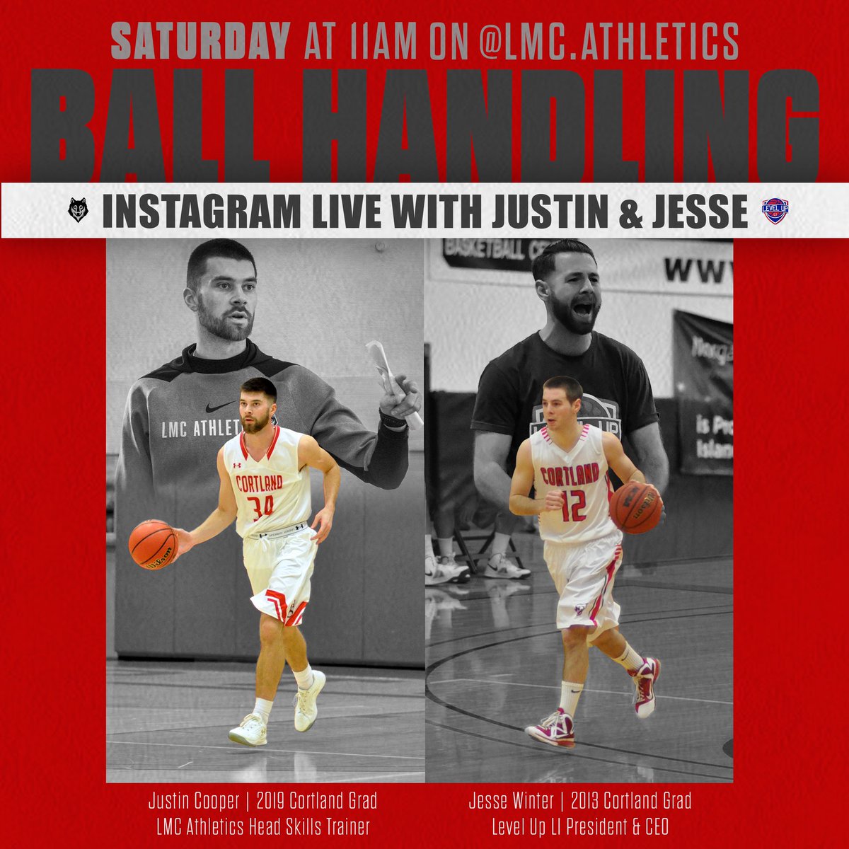 Tomorrow morning, 5/9 at 11am we will be holding an Instagram Live Advanced Ball-Handling Class. Level Up LI & Program Director Jesse Winter will be teaming up with @lmcathletics and Head Trainer @justincooper10 Cooper to fire off challenging drills. You don’t want to miss this!