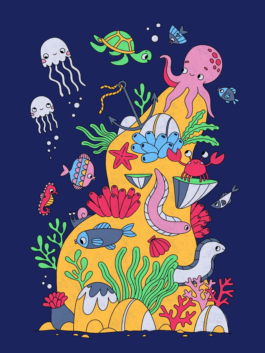 mamuttuth's tweet image. #ProcreatePowerUp artwork created by Jill Gori  “Under the Sea”
Thank you 🙏🏻