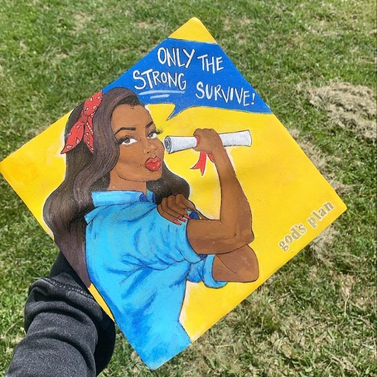 WSSURAMS's tweet photo. 📷 by @thekiamarie: since graduation would’ve been today ill let yall see my cap! 🥺.... 

#graduationpictures #graduationcap #gradpics #capdesigns #cltpainter #repost #viral #like #share theshaderoom hbcudrip @wssu1892 wssudrip #classof2020 #2020 #graduation https://t.co/2UMQ1iwON3