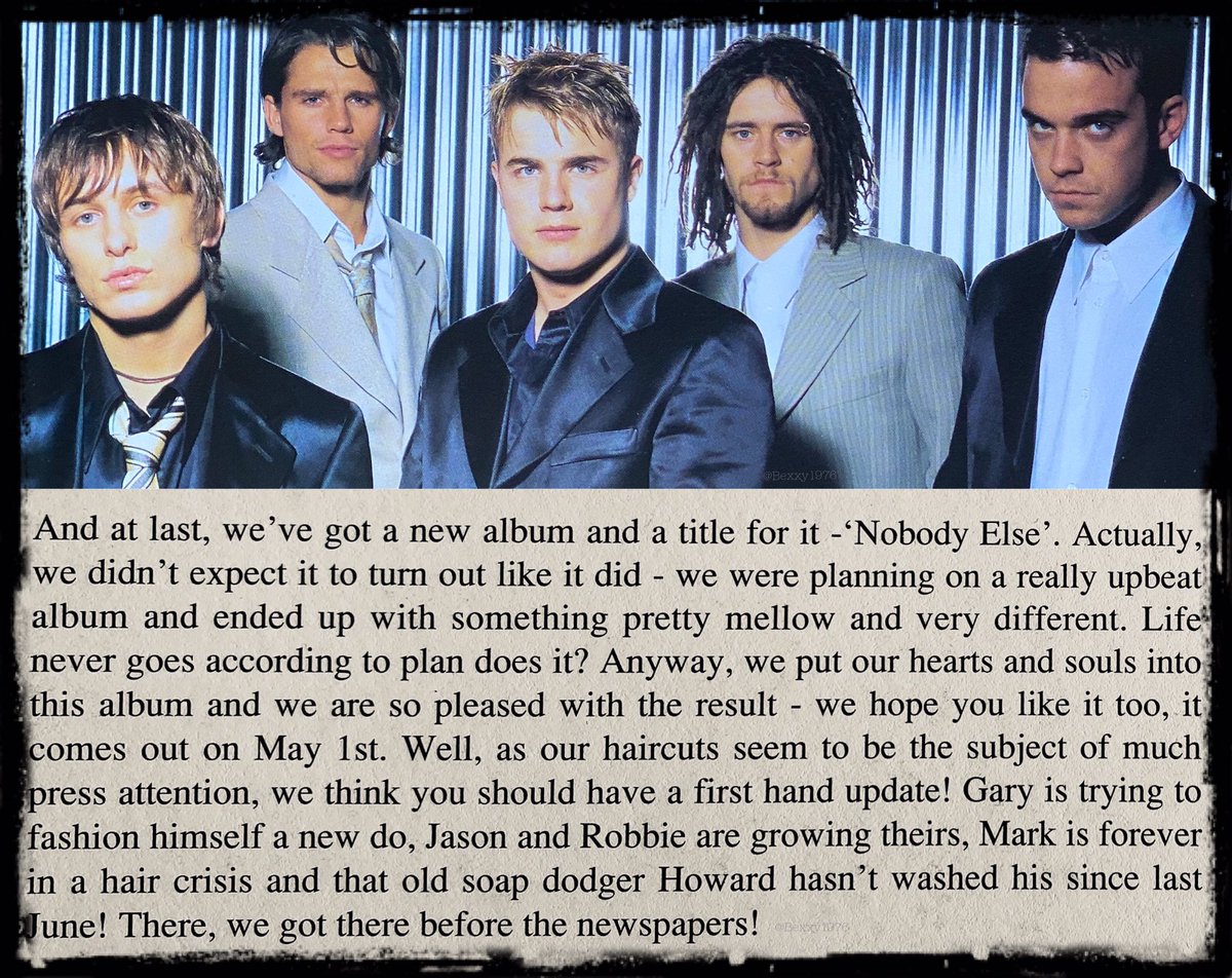 Bexxy1976's tweet photo. @takethat Found this in my โซฉ archives.... those were the days ๐ #FlashbackFriday #TakeThatChallenge #NobodyElse25 @takethat @GaryBarlow https://t.co/fdYpEUCUuv