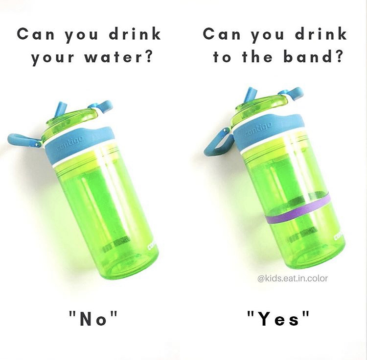 Do you struggle to get your #kids to drink enough water during the day? Here’s a fun little trick: get them to drink to the colourful band, they'll make a game out of it 💦👇

#MomLife #Tips #MomsGotGame