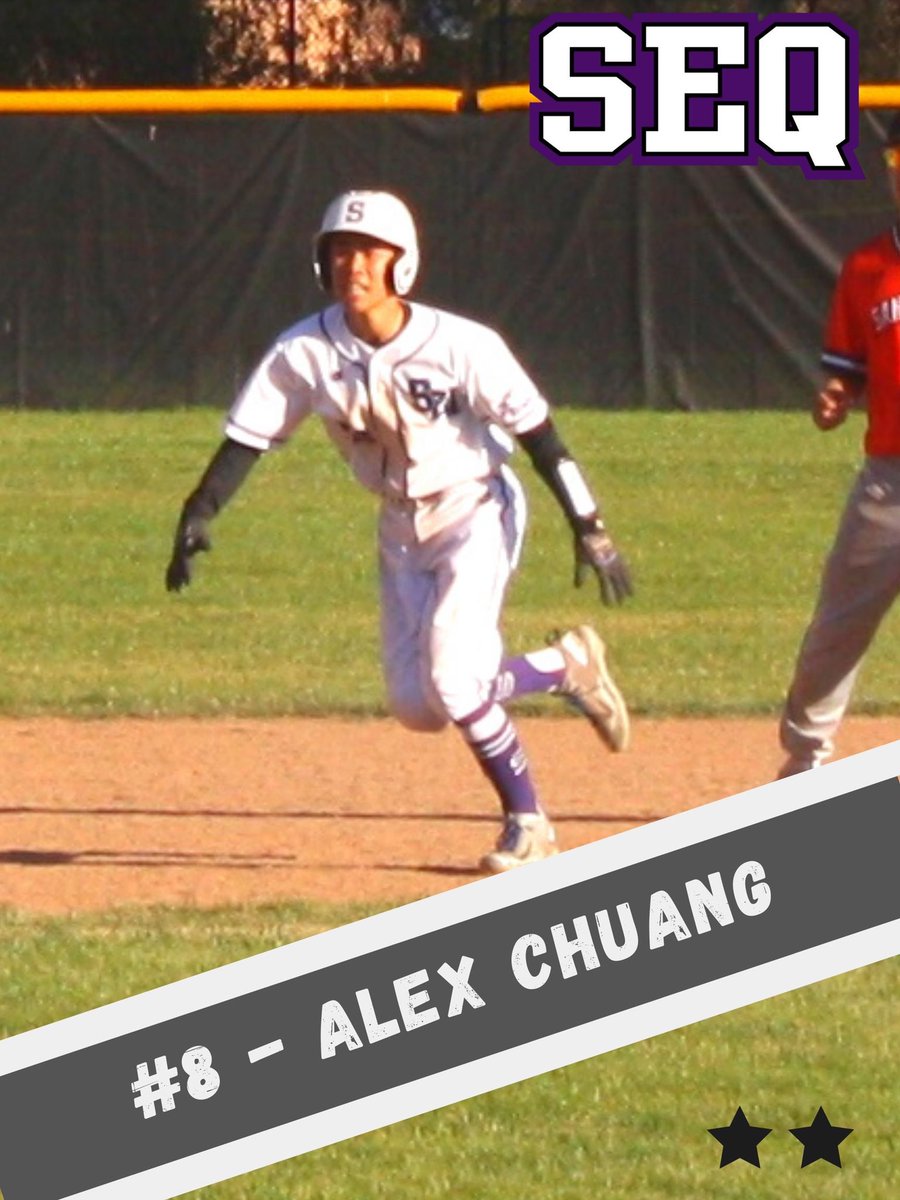 SR OF Alex Chuang - 2 years varsity - Career .444 BA - 3 X 6 with 3 RBI, 4 runs scored and 3 SB in 5 games in 2020. Cumulative 4.35 GPA, will attend <a href="/UMich/">University of Michigan</a> in the Fall. #SEQ #alexanderthegreat