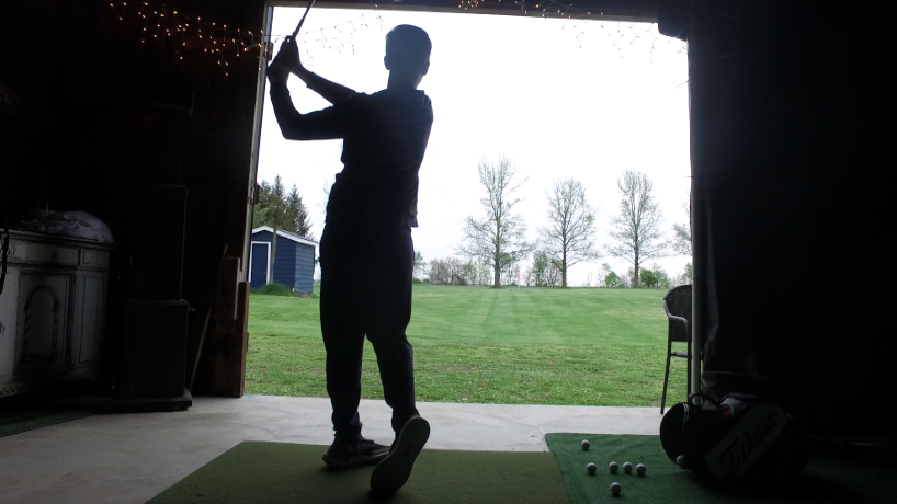Channel1450com's tweet photo. Teeing Off From The Barn: New Berlin's Dain Richie Making Most Of Farm Resources During Quarantine: https://t.co/DyM34vqg4X https://t.co/ymJiBufiKD
