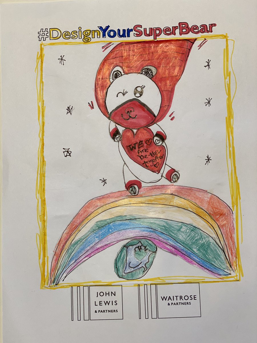 @jilandpartners Meet our ‘WeCare SuperBear’, Designed by Sahar Hussain 6years from <a href="/KilligrewSchool/">Killigrew School</a> 🥰 #designyoursuperbear