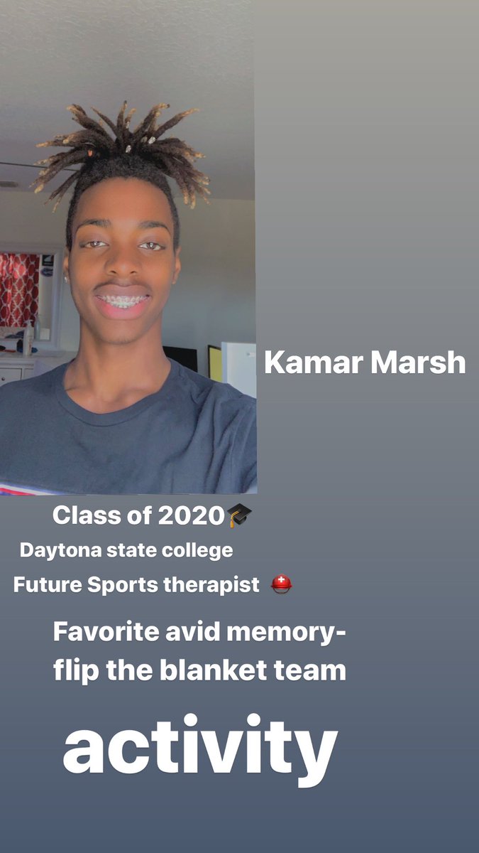 📣Spot light Kamar Marsh who will be attending DSC this fall. He then plans on finishing out at USF for sports medicine. #avid #family #dsc-news