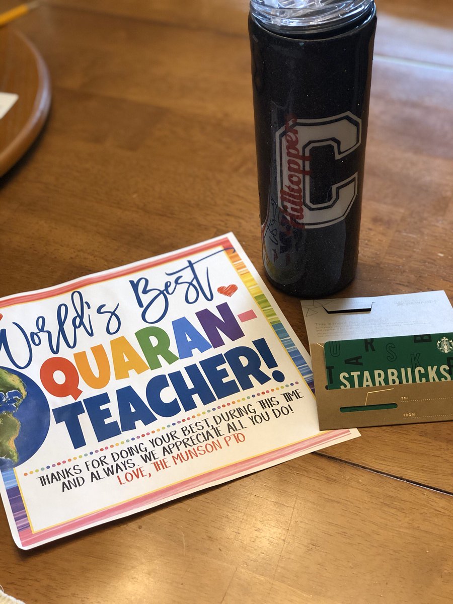 Thank you to our wonderful PTO for the gifts that were dropped off to me this morning.  So very thoughtful and very much appreciated 💕. <a href="/MunsonPTO/">Munson PTO</a> #WeAreChardon