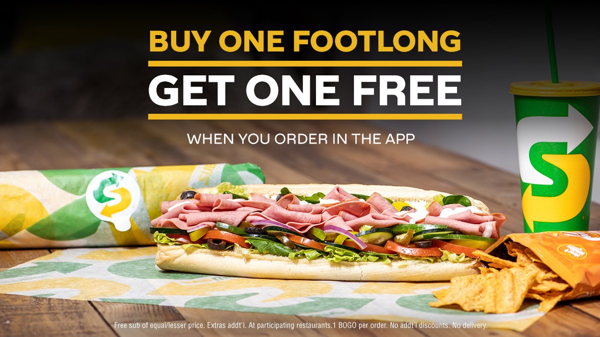 Get a Free Footlong at Subway With BOGO Deal