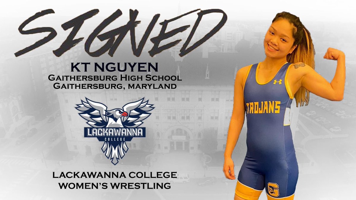 emanwrestling's tweet photo. Congratulations to KT Nguyen! She plans to continue wrestling at  Lackawanna College next year.  #Trojanpride https://t.co/xhpQTGOZng
