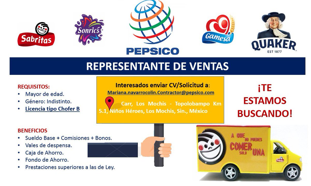 keet_co's tweet photo. #Vacante de @pepsico para la ciudad de #losMochis #ahome #Sinaloa 

#oportunidadesKeet #vacantesKeet #keet #ventas #trabajo https://t.co/yUdrjEtqGa