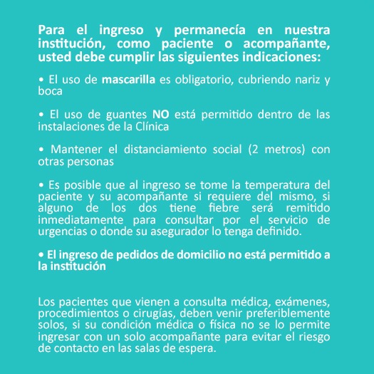 clinicamedellin's tweet photo. ¡BIENVENIDOS A LA CLÍNICA MEDELLÍN!

Para el ingreso y permanecía en nuestra institución, como paciente o acompañante, usted debe cumplir las siguientes indicaciones https://t.co/LZaNMx74OI