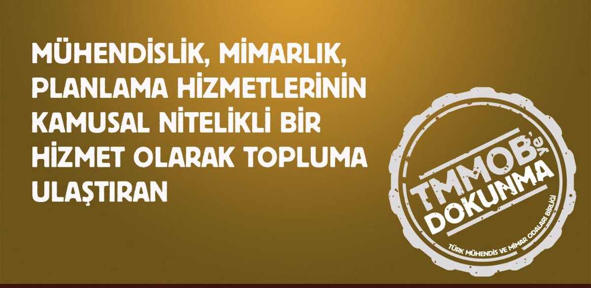 mmokocaeli's tweet photo. Mühendislik, mimarlık, planlama hizmetlerini kamusal nitelikli bir hizmet olarak topluma ulaştıran #tmmobyedokunma #TMMOByeDOKUNMA https://t.co/B0MSnx2wwS
