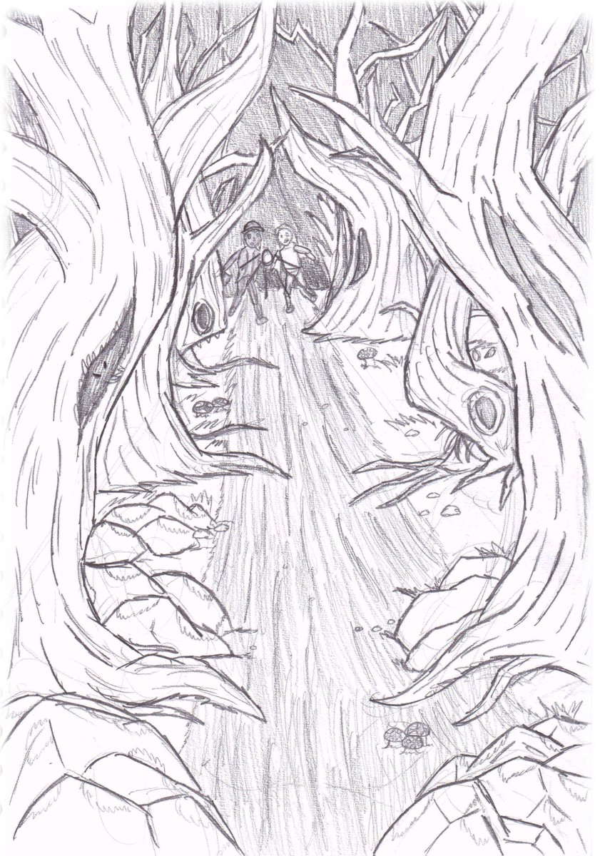 Daniel Poulter Day 8 Crooked Be Careful Of The Cursed Woods Filled With Strange Creatures And Crooked Trees Things May Not Be As They Seem In The Mysterious Forest Inktober