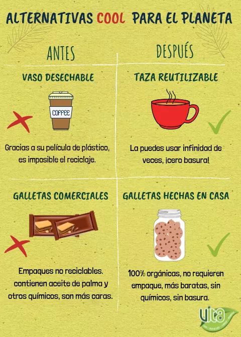 VITA_ONG's tweet photo. ¡Un pequeño cambio hace la diferencia, utiliza productos reciclables y consume productos hechos en casa! 👌🏽😎 https://t.co/RItxkb1j9I