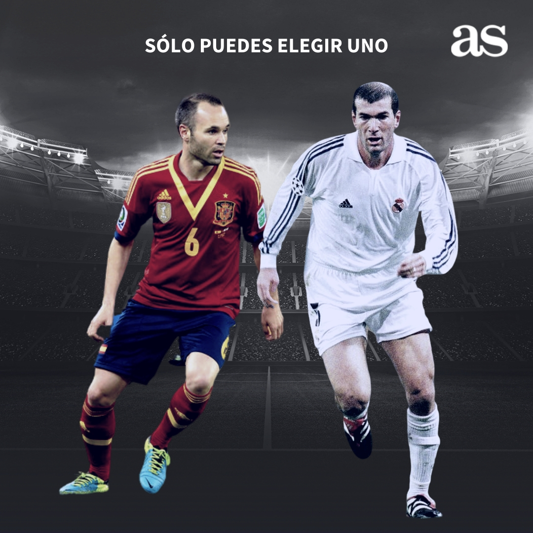 diarioas's tweet photo. ✅ Sólo puedes elegir uno para tu equipo
🔁 Iniesta
❤️ Zidane https://t.co/E1wTEFwPA7