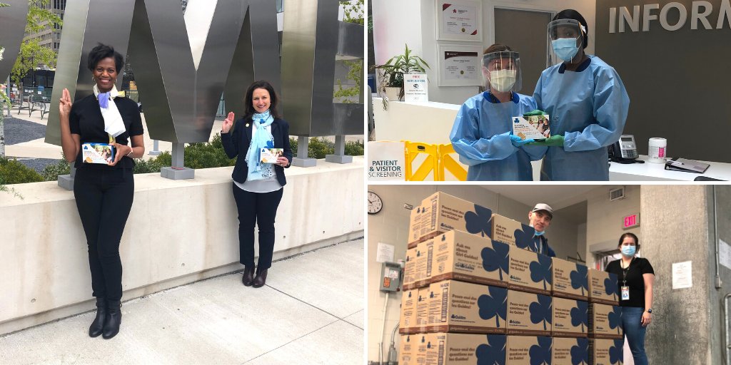 wchf's tweet photo. Girl Guides of Canadaβs CEO Jill Zelmanovits stopped by @WCHospital today, donating 480 boxes of cookies to our hospital! A welcome treat for our tireless staff - strong leaders and advocates unite! Thank you @girlguidesofcan and @Sobeys who made the donation possible! https://t.co/iHxFrSG0X0