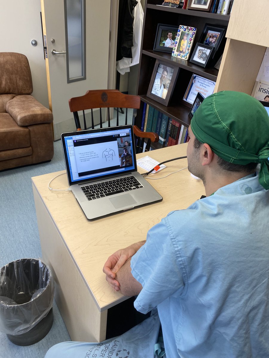 rob_leeper's tweet image. Throwing @farhadghs into the hot seat on a brilliant multi center, international, tele-trauma rounds hosted by @CCHTrauma! He had some great answers and barely broke a sweat:) Learning by doing here @westernuSurgery #StressInoculation #LearnByZoom