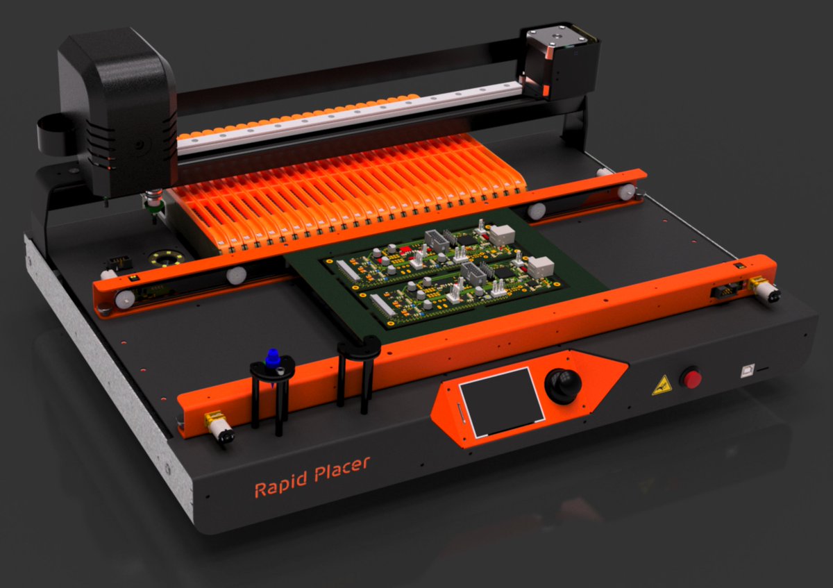 Coming soon - the world’s first desktop pick and place machine to assemble PCBs. Sign up to find out when the Rapid Placer launches and receive a discount code! mailchi.mp/12929b573c86/r… <a href="/rapid_smt/">RapidSMT</a>  <a href="/hackaday/">hackaday</a> #SMTAssembly #PCBDesign