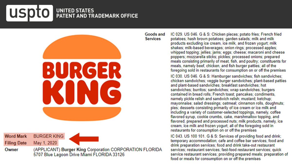 Josh Gerben On Twitter Burger King Has Filed A New Trademark Application For Its Old Logo Perhaps Planning For A Retro Advertising Campaign Is Afoot The Application Was Just Filed May 1st And