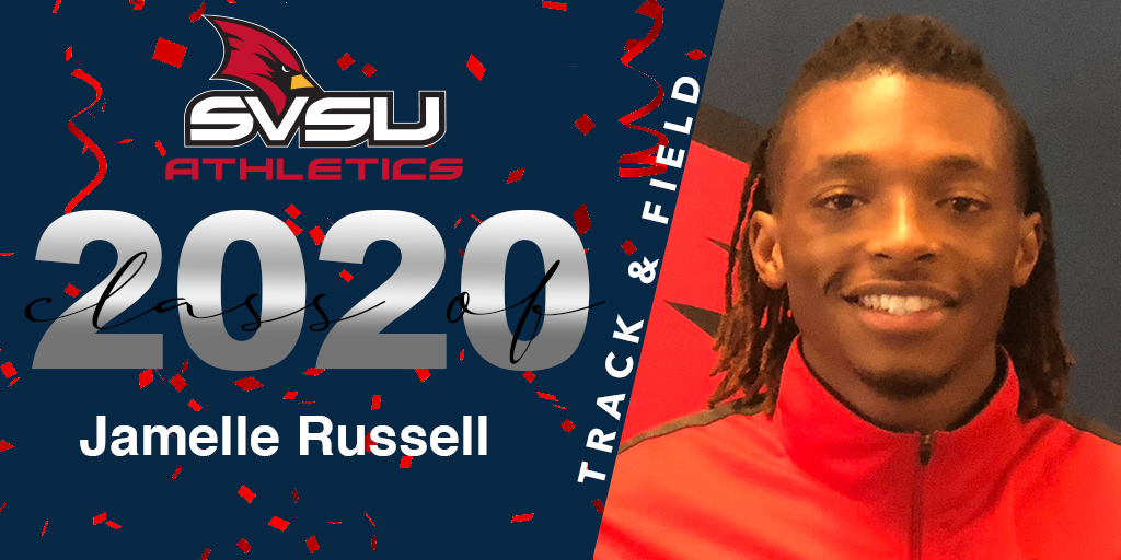 Congratulations to 2020 SVSU Athletics Graduate Jamelle Russell!
Sport - <a href="/SVtfxc/">SVSU Track & XC</a> 
Major - Exercise Science