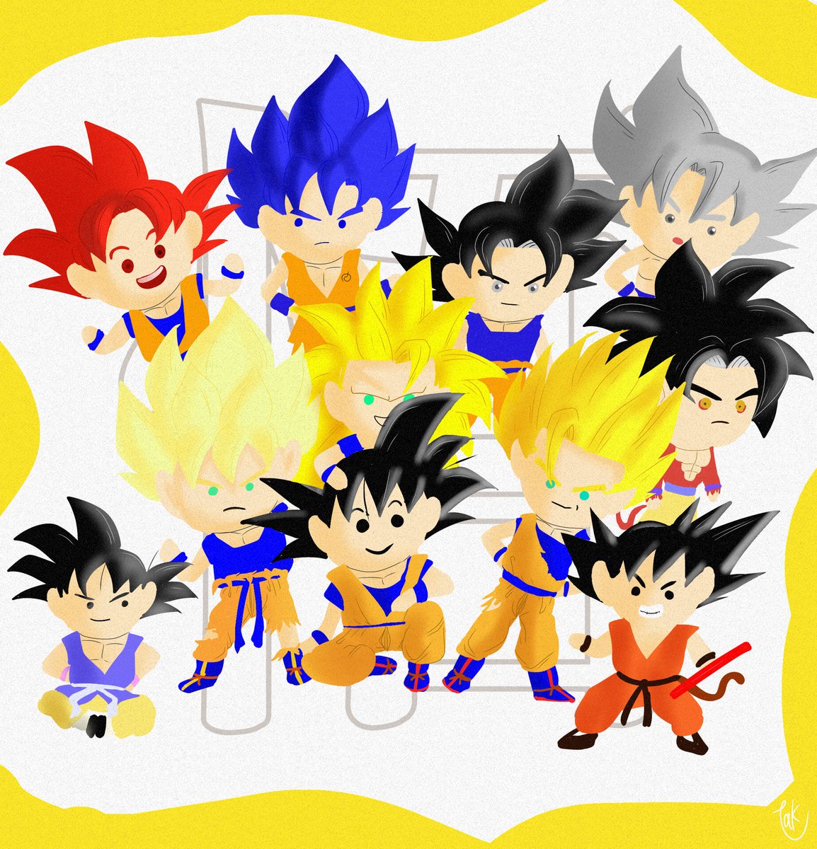 ドラゴンボール 今日悟空の日ですね 絵柄の落差激しいですが 悟空大集合絵描きました ひとつは過 Takuたく のイラスト ドラゴンボール 今日悟空の日ですね 絵柄の落差激しいですが 悟空大集合絵描きました ひとつは過 Takuたく のイラスト