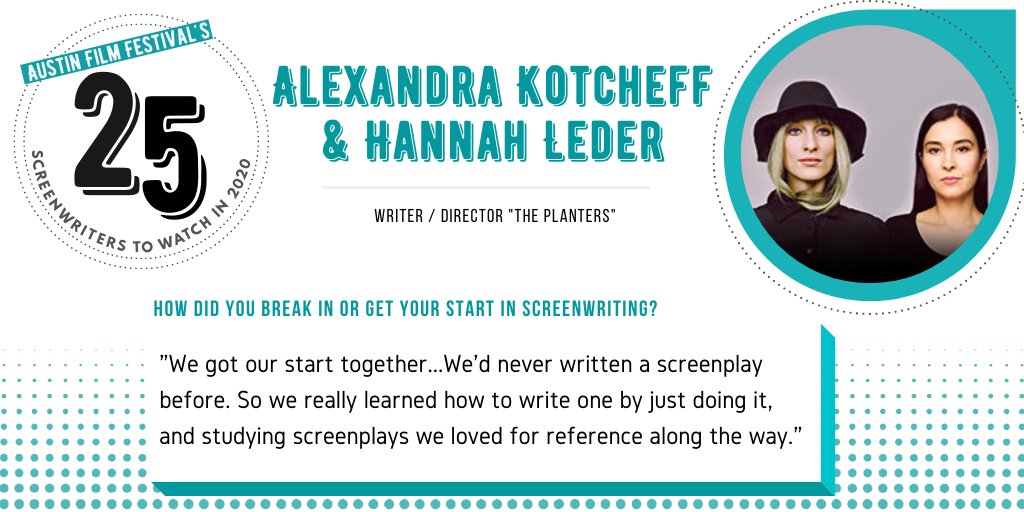 austinfilmfest's tweet photo. Read writing team @CinemaWomyn's full interview and find out what other creators made the list here: https://t.co/1P3658eRnB
#writercommunity #writing #screenwriting #SW2W #womeninfilm https://t.co/CK6DRg0AKX