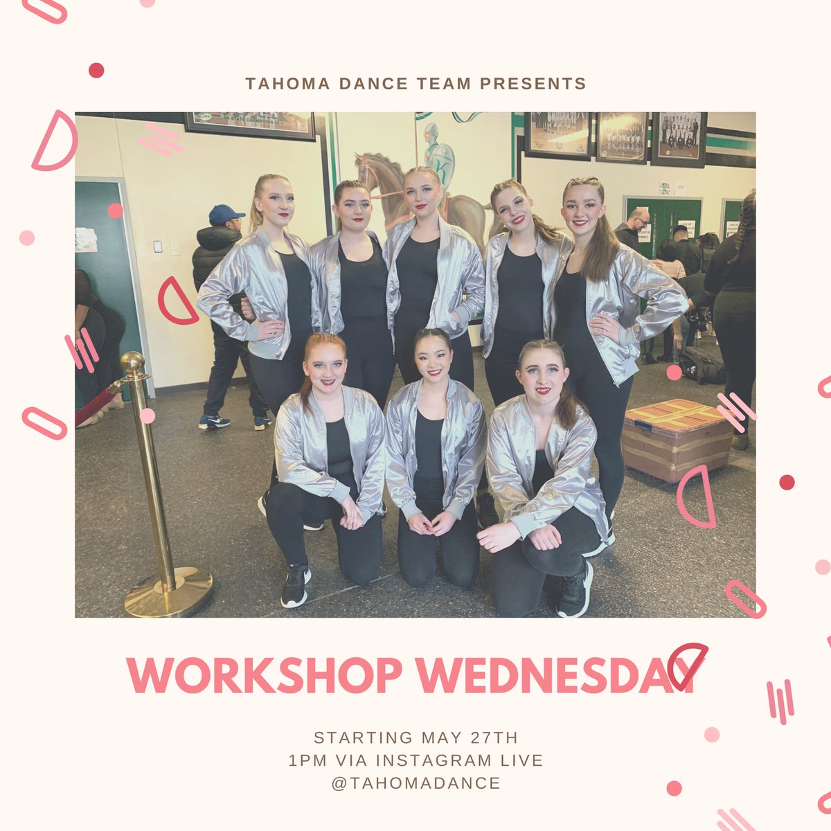 tshsdance's tweet photo. Workshop Wednesday will start on May 27th at 1pm. We will be hosting them on Instagram, @TahomaDance.

These live workshops are here to help prep dancers and future dancers for our fall tryout. Spread the word!

Join the remind by texting @tshsdance to the number 81010 https://t.co/pteXaQP3Cl