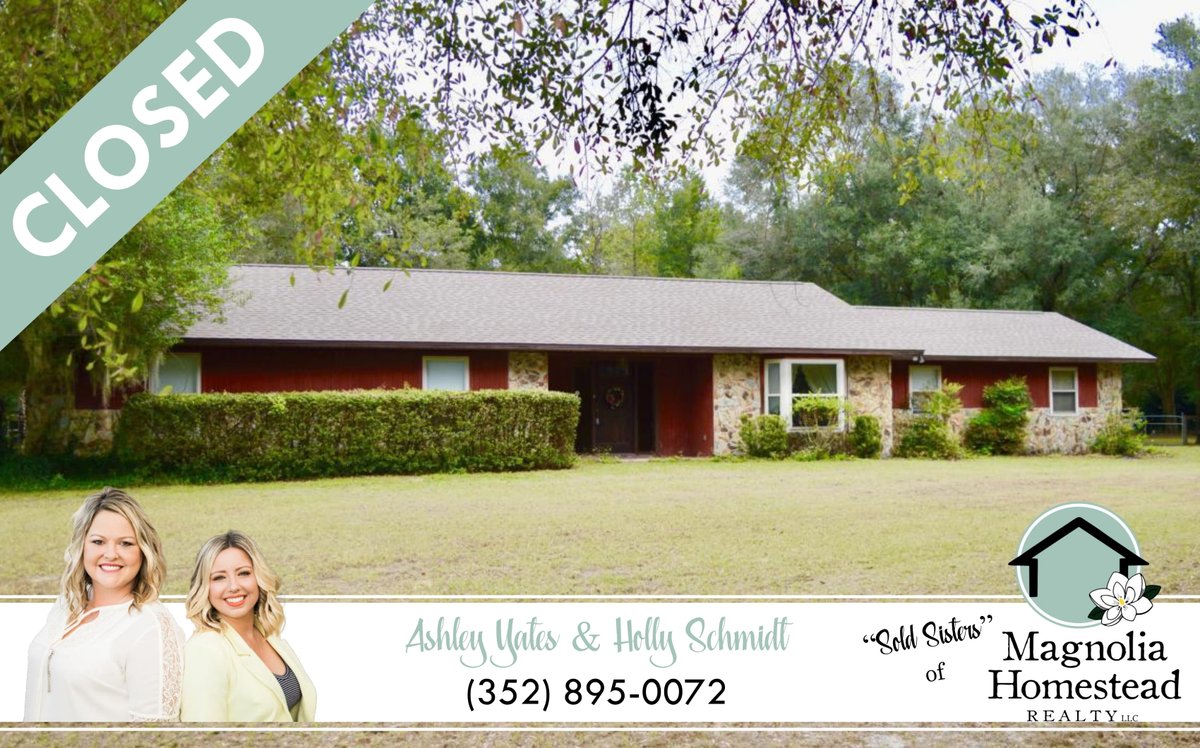MagnoliaHRealty's tweet photo. Closed! Mini-farm with tons of potential, minutes from downtown Ocala 🌳 Congratulations to our seller! 

If you are interested in selling your property, we would love to assist you. Call us today to get started 📲 352-895-0072
#soldsisters #magnoliahomesteadrealty #closed #ocala https://t.co/913mjKIucy