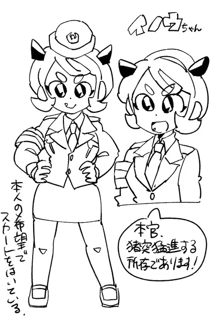 キャラ案 石頭エリート警官 