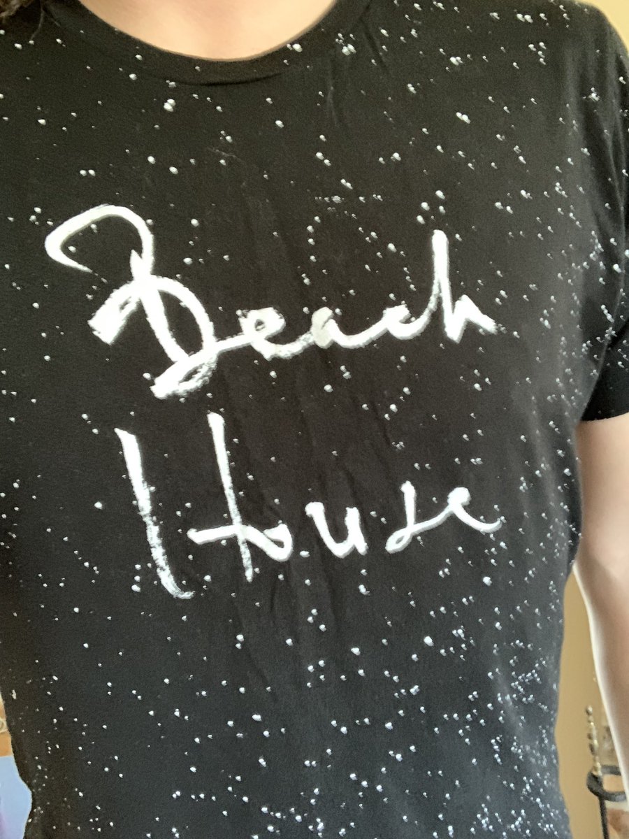 Band shirt day 16/quarantine day 61: today’s shirt is  @BeaccchHoussse. Has me thinking of that  @parlourbars burger I had with  @solace before the show. For your listening pleasure: Dark Spring  https://open.spotify.com/track/6PGrkeJpDpgiFLvgKYD489?si=U67CU05zQCO0JW4TYFoxXg