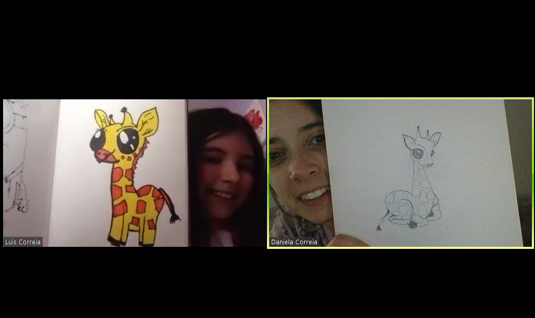 missdanielac's tweet photo. Mental health week! 💛 Virtual drawings with my niece. We pick a picture from my shared screen and share our drawings once we are done! 👩‍🎨 @ChrisHadfieldSc @SCDSB_Wellness https://t.co/UJTtMl4NXB