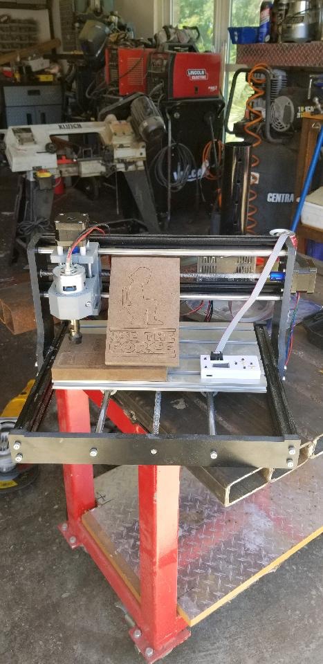 PR_Manufact's tweet photo. First run of the new large and small format CNC routers. These are completely student built machines and were the product of PRAMA Robotics Guru Mr. Vega and his 11th grade class. Awesome job guys. Makes me excited for even bigger things he has in the works for next year. https://t.co/A4zzKfsPzi