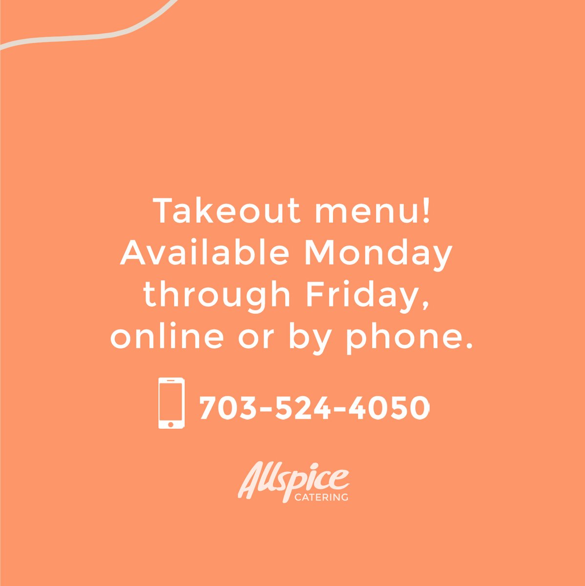 Check out our Chef’s recommended menus designed for family lunch or dinner at home.
.
Available Monday through Friday, online or by phone. /703-524-4050/
.
Please order before 1pm. Pickup by 5pm.www.allspicecatering.com 🥐🥙