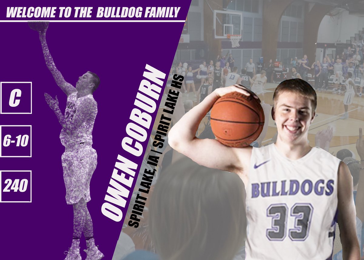 TrumanMBB's tweet photo. Welcome to the Bulldog Family Owen Coburn! Coburn is from Spirit Lake, IA playing his high school career for Spirit Lake HS. Owen will be a transfer, playing a lone at Kirkwood CC last year. https://t.co/I0babzO378