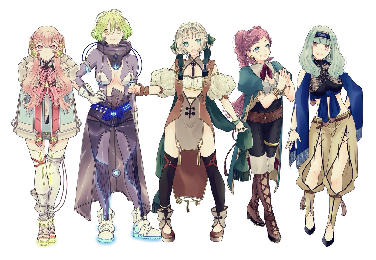 Maru Ar Twitter 普段着 現代服 は雑誌とかお店とかで今こんなのが流行ってるんだなあって参考に出来るけどファンタジーって自分の引き出し頼りなとこあるから沢山描いていろんなデザインを引き出しに突っ込んどきたい 楽しいけど難しい