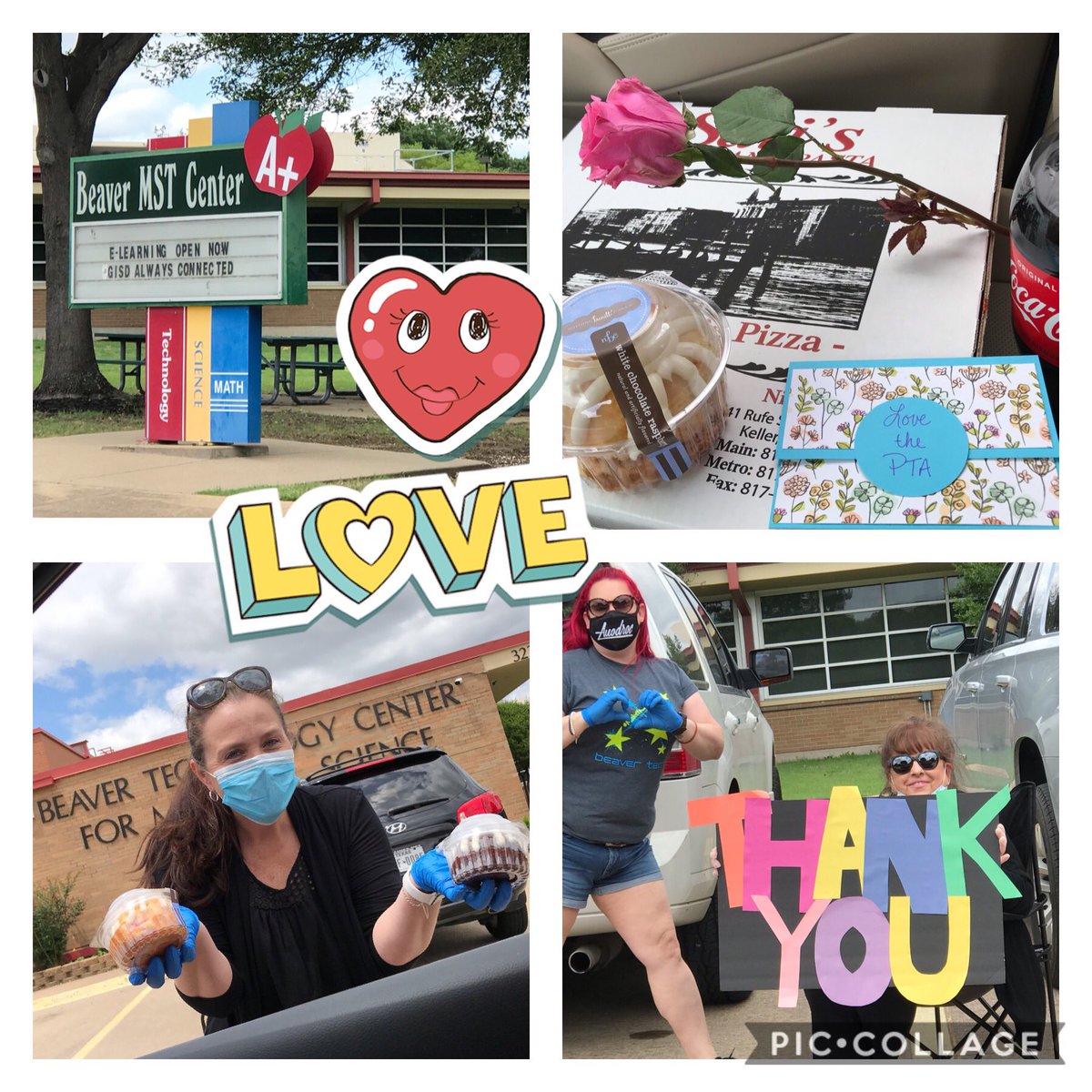 dknambo's tweet photo. Our amazing PTA and staff! β€οΈπSpreading the love for Teacher Appreciation Day!! π« ππ @BeaverMST_Stars @BeaverPTA #GISDAlwaysConnected @GISDArts #beaverSmiles https://t.co/hOkJj9dDCa